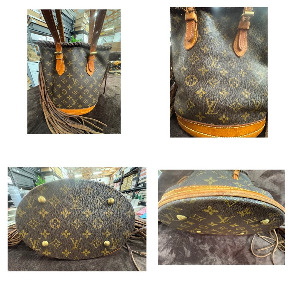 Louis Vuitton Brown Monogram Fringe Bucket Bag - Picture 5 of 9